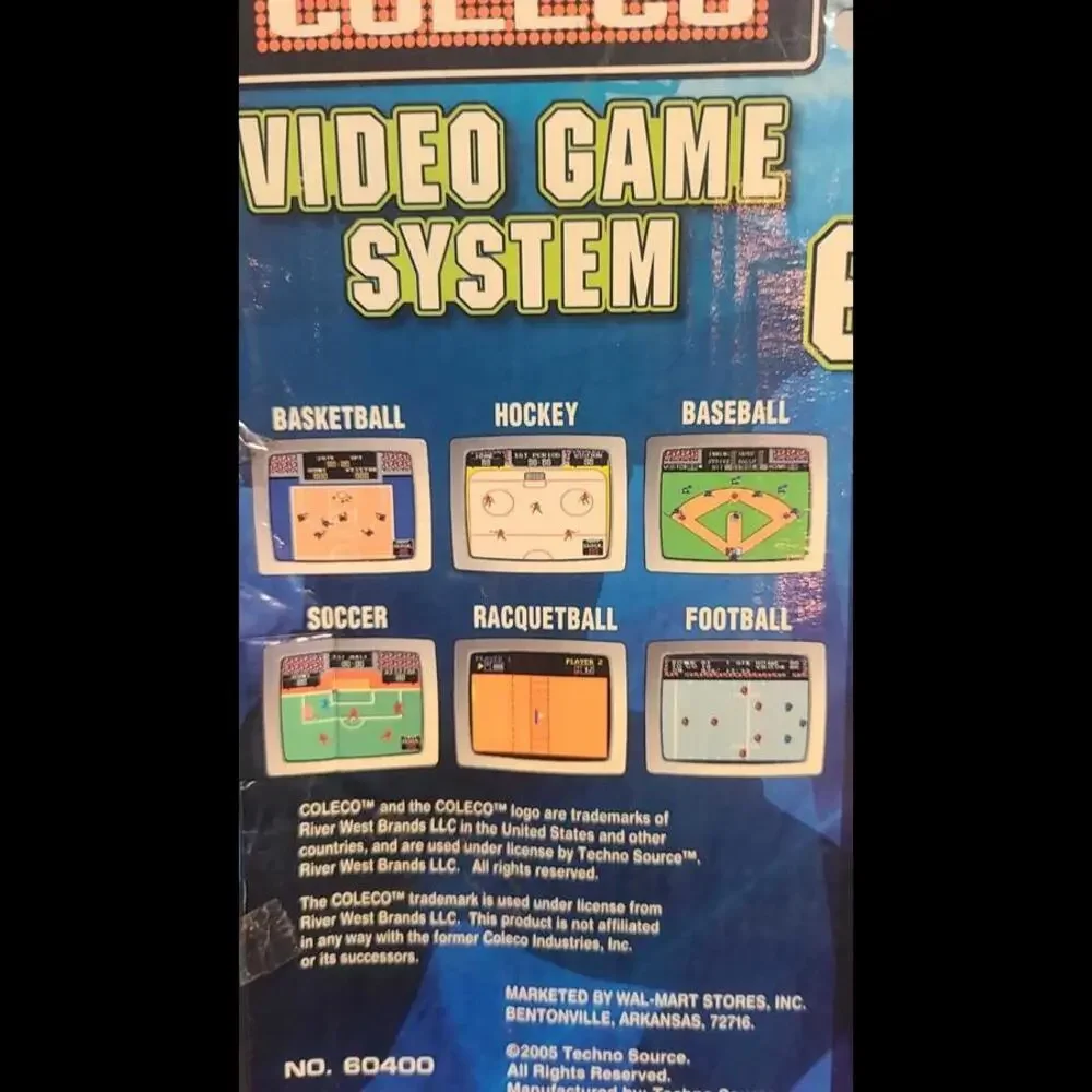 Coleco Video Game System Plug N Play With 6 Built in Games, New